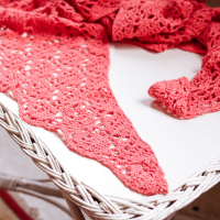 Pioenroos Sjaal PDF Patroon